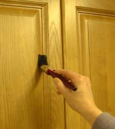 Applying Fire Varnish Matt Flame Finish to a fire door in a Loft Conversion.